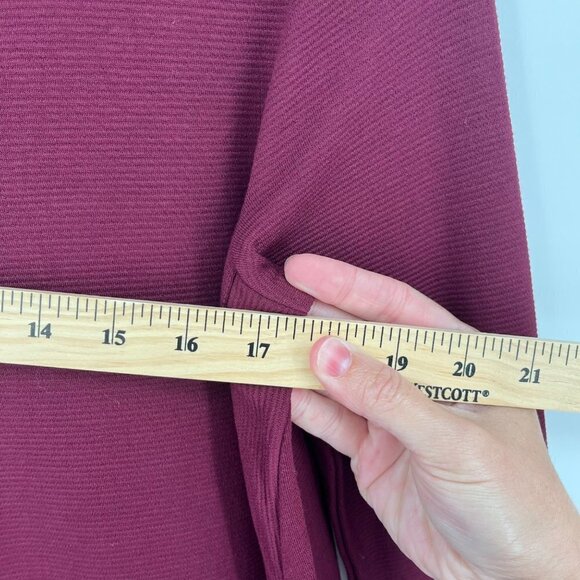 J Jill Wearever Collection Sweater Midi Dress Size XS Burgundy Casual Boat Neck - Picture 10 of 11